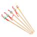 Gogogmee 5pcs Bamboo Ear Cleaners Cute Doll Head Design Use Wax Removal Tools for Family Eco-Friendly Skid-Resistant Personal Care Accessory