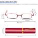 Kokobin Flexible Metal Reading Glasses - Unisex with Case & Pen Holders | Red +2 Diopters Visual Aid - Buy Online on GoSupps.com