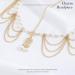 Zoestar Bridal Pearl Head Chain Gold Crystal Pendant Headpiece Boho Festival Headband Wedding Hair Jewelry for Women and Girls - Buy Online on GoSupps.com