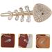 minkissy Fishbone Hairpin Rhinestone Hair Clip Metal Hair Barrettes Hair Accessory for Girls Hair Accessories Girls Hair Accessory Girls Hairpin Alloy Fashion Duckbill Clip Miss Golden - Buy Online on GoSupps.com