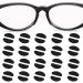 Androxeda 20 pairs glue brile nose pads soft foam nose pads self-adhesive anti-slip glasses nasal pads thin nose pads for glasses sunglasses 1.5mm (black)