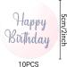 Cupcake Toppers 10 Pieces Acrylic Happy Birthday Cake Toppers Round Cake Decorations for Birthday Party Rose Gold - Buy Online on GoSupps.com