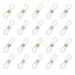 HUIHUIBAO 20 Pieces Eyeglass Chain Ends  Adjustable Spring Rubber Ends Connectors for Eye Glasses Holder Necklace Chain Strap  Gold and Silver Ring (Clear)