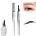 Cooklesa Eyebrow Cooklesa Upgraded Natural Waterproof Eyebrow Pen with Microfine Tip Two-Pronged Eyebrow Pencil Long-Lasting Natural Brow 3D Waterproof Microblading Eyebrow Pen (01 Brown)