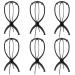 DANSEE 6 Pack Short Wig Stand - Portable Holder for Multiple Wigs & Hats - 14.2 Inches - Travel Friendly - Black - Buy Online on GoSupps.com