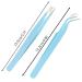 AIEX 2 Pack Eyelash Curlers - Stainless Steel Eyelash Extension Curlers with Straight & Curved Tips (Blue) - Perfect for All Eye Shapes - Buy Online on GoSupps.com