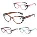 4 PACK Cat Eye Reading Glasses for Women Blue Light Blocking Readers with Spring Hinge Anti Glare UV(Mix 1.5) All-mix 1.5 x
