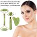 Chyaya Jade Roller & Gua Sha Massage Set - Natural Anti-Aging Facial Tools for Skin Care & Muscle Relaxation (3 Pieces) - Buy Online on GoSupps.com