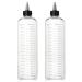 16.9oz Hair Dye Bottles, Segbeauty Measured Twist-On Top Tip Cap Hair Color Squeeze Bottle with Ratio Graduated Scale, 2pcs 500ml Refillable Empty Hair Color Applicator Bottle Dyeing Tool Transparent Clear A-Twist Cap With