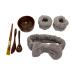 Skincare Face Mask Mixing Bowl Set Makeup Skin Care Products for Clay Mask Home DIY Beauty & Personal Care Tools Kit Wood Bowl Spatula Spoon Brush Facial Headband Wrist Washband