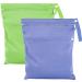 KONUNUS Wet Bag Waterproof Reusable Washable Bag Wet Dry Bags Nappy Bags Nappy with Two Zipper Pockets for Wet Clothes Swimming Beach Pool Gym Bag