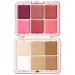12 Colors Blush and Concealer Palette, High Pigmented Full Coverage Matte Contour Palette, Long Lasting Waterproof Blendable Blush, Blusher, Contour and