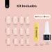 Beetles French Press On Nails - Medium Almond White Nude Soft Gel Glue-On Kit | All Season 12 Sizes | Perfect Gift for Nail Lovers - Buy Online on GoSupps.com