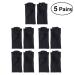 Lurrose 5 Pairs UV Shield Gloves Nail Art Manicure Protective Gloves for LED UV Gel Nail Dryer (Black)