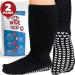 Extra Wide Socks For Swollen Feet, Wide Calf Socks, Diabetic Socks for Women, Hospital Socks for Men With Grips, Lymphedema Socks, Diabetic Socks for Men, Hospital Socks with Grips for Women Black