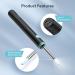 Professional Ear Wax Removal Kit with Camera - 1080P HD Wireless Otoscope for iPhone iPad & Android - Ear Cleaner Tool with Light & Charging Cable (Black - Buy Online on GoSupps.com
