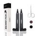 2PCS Beard Pencil Filler for Men - Sweat Proof, Water Resistance, Long Lasting & Natural Finish barber Pencil, Enhance Facial Hair, Mustache Repair Shape(BLACK) 2xPEN