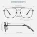 Buy LINVO Vintage Aviator Glasses - Classic Metal Frame Stylish Non-Prescription Glasses for Men & Women - Black Fake Glasses - Buy Online on GoSupps.com