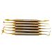 Lmeili 6pcs Dental Composite Filling instruments Restoration Platzung Contouring Head filler thick grip restoration set dental tool set yellow