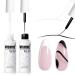 Vishine Gel Polish Nail Art Gel Liner Set - 2 Classic White Black Colors Gel Art Paint for Swirl Nails Euphoria Nail Built Thin Nail Art Brush in Gel Pens Soak off Nail Art Gel Polish