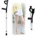 Folding Forearm Crutches Adults Lightweight Adjustable Canes Ergonomic Design with Non-Slip Foot Cap Suitable for Height 140-190cm/4' 5''-6' 2'' (Color : Black Size : 1 Count) Anniversary Lucky Black 1 count