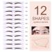 Shop Eyebrow Stamp Stencil Kit | 12 Reusable Stencils & Waterproof Powder - Long-Lasting Natural Brown Shade - Buy Online on GoSupps.com