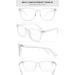 Shop LANOMI Rectangle Reading Glasses - Women's & Men's Blue Light Blocking Eyeglasses with Transparent Frames - Buy Online on GoSupps.com