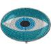Retro Blue Lucky Amulet Evil Eye Art Photo Painting Pill Box - Charm Pill Box - Glass Candy Boxt 40 Silver