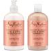 Shea Moisture Shampoo and Conditioner Set  Coconut & Hibiscus Curl & Shine  Curly Hair Products with Coconut Oil  Vitamin E & Neem Oil Provides Frizz Control  13 Fl Oz Each