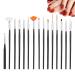 15pcs Painting Brush Set - DIY Nail Art Manicure Tools for Detailed Dotting & Line Drawing - International Shipping Available - Buy Online on GoSupps.com
