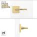 Modern Satin Brass Door Lever | One-Sided Turnable Handle for Cupboard & French Doors | Universal Fit Left or Right-Handed | 1 Pack - Buy Online on GoSupps.com