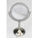 Double Sided LED Makeup Mirror with Brushed Nickel Finish - 1x/5x Magnification | Hospitality Source - Buy Online on GoSupps.com