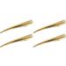 Hair clip pair gold-colored flamingo for long hair