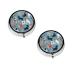 (Border Collie Florals) Round Pill Box 3 Compartment Pill Box Mini Decorative Pocket Purse Portable Travel Medicine Tablet Vitamin Holder Organizer Pill Case
