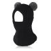 Fadcaer Winter Kids Hat Hooded Scarf Set Double Pom Pom Hat Earflap Beanies Caps with Fleece Lining Warm Knitted Baby Balaclava Kids Winter Hat for 2-5 Years Old Baby Toddlers Girls Boys 1-2 Black