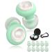 5 Pairs Ear Plugs for Sleeping Noise Reduction Beinkap Reusable Earplugs Hearing Protection for Focus Noise Sensitivity Study Work Snoring Motorcycle Concert Airplanes 24dB-33dB(Green)