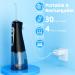 Portable Water Flosser Cordless 300ML Oral Irrigator with 5 Modes 6 Tips IPX7 Waterproof & USB Rechargeable for Home & Travel Black - Buy Online on GoSupps.com