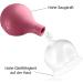 Premium Pulox Cupping Glass Set - 3 Real Glass Cups (25mm 32mm 40mm) with Suction Ball - Pink | International Shipping - Buy Online on GoSupps.com