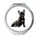 Mirror Travel Mirror Dog Bulldog Smart Look Pets Man's Best Friend pocket mirror portable mirror