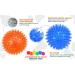 Petizer Squeaking Dog Toys - 3-Piece Rubber & Cotton Set for Small & Medium Dogs | Spiked Ball & Throwing Cubes for Boredom & Dental Care - Pink Red Yellow - Buy Online on GoSupps.com