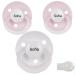 BabyNova pacifier with name round silicone (pack of 3) (2x pink + 1x white)