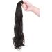 24 Long Curly Wavy Wrap Around Ponytail Clip in Hair Extensions | Natural Black 24 Inch One Piece Hairpiece for Women - Buy Online on GoSupps.com