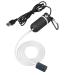 USB air pump aquarium quiet oxygen pump aquarium mini portable oxygen air pump with 1.5m network cable 1 air stone 1 silicone hose and oxygen pump aquarium accessories black
