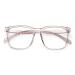 PANNER Blue Light Blocking Glasses Oversized Square Computer Glasses Anti Blue Light for Women Men Light Purple