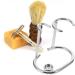Minkissy Shaver Holder Set | Metal & Wood Razor Stand for Men | Shaving Brush Organizer | 2-Pack Safety Razor Kit 9x6.5cm - Buy Online on GoSupps.com