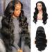 CAOKIA 22 Inch Body Wave Lace Front Human Hair Wig | Pre Plucked 180% Density with HD Transparent Lace Frontal | Bleached Knots & Baby Hair | Natural Color - Best for Black Women - Buy Online on GoSupps.com
