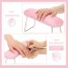 Nail Arm Rest Microfiber Leather Manicure Pillow with Stainless Steel Stand - Pink Nail Art Hand Pillow for Women and Girls - Buy Online on GoSupps.com