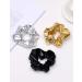 ACCGLORY Shiny Metallic Tone Hair Scrunchies Set for Women - 6 Pack Elastic Hair Ties with Glitter Ponytail Holder - Buy Online on GoSupps.com