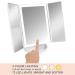 Tri-Fold Makeup Mirror with 3-Color LED Lighting, 3X Magnification, Adjustable Brightness - Buy Now! - Buy Online on GoSupps.com