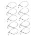 KICHOUSE 10pcs Bracelet Chain girl bracelets Simple Bracelets girls crafts jewelry for girls slider bracelets for Silver 20.00X0.20X0.20CM